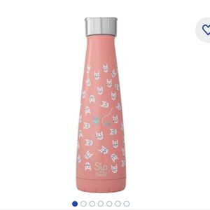 Sip by S'well pink cat‎ kitty metal water bottle